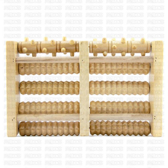 Revive Massager Wooden Dual Roller Foot Massager