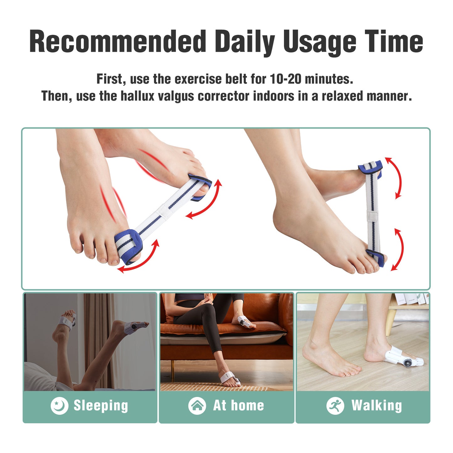 Adjustable Bunion Corrector & Toe Straightener – Relieve Pain & Realign Big Toe Naturally
