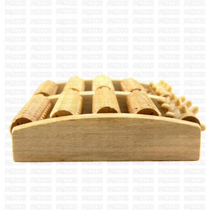 Revive Massager Wooden Dual Roller Foot Massager