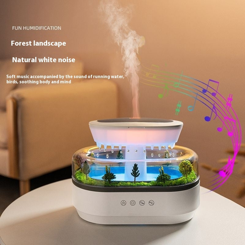 Revive Massager Aroma Diffuser with White Noise and LED Lights – Raindrop Mist Humidifier for Sleep, Relaxation & Stress Relief