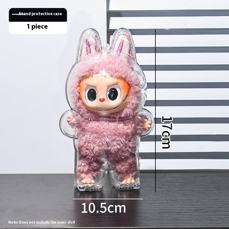 Transparent Protective Shell Standing Sitting Protection Cover Dustproof Backpack Hanging Ornament