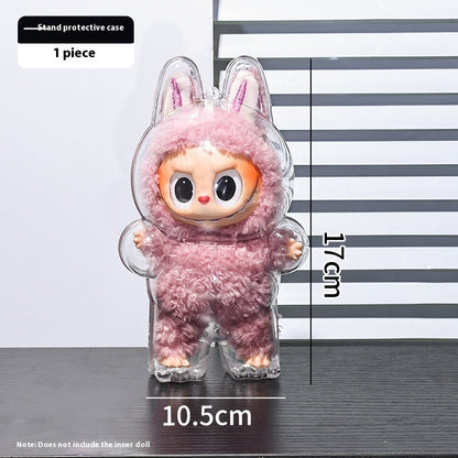 Transparent Protective Shell Standing Sitting Protection Cover Dustproof Backpack Hanging Ornament