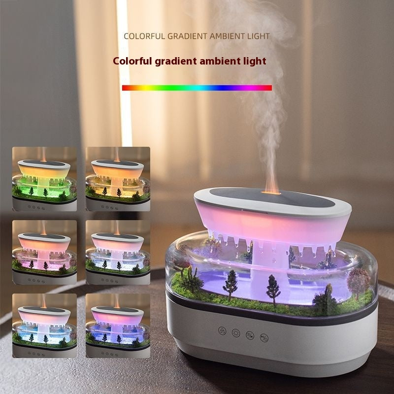 Revive Massager Aroma Diffuser with White Noise and LED Lights – Raindrop Mist Humidifier for Sleep, Relaxation & Stress Relief