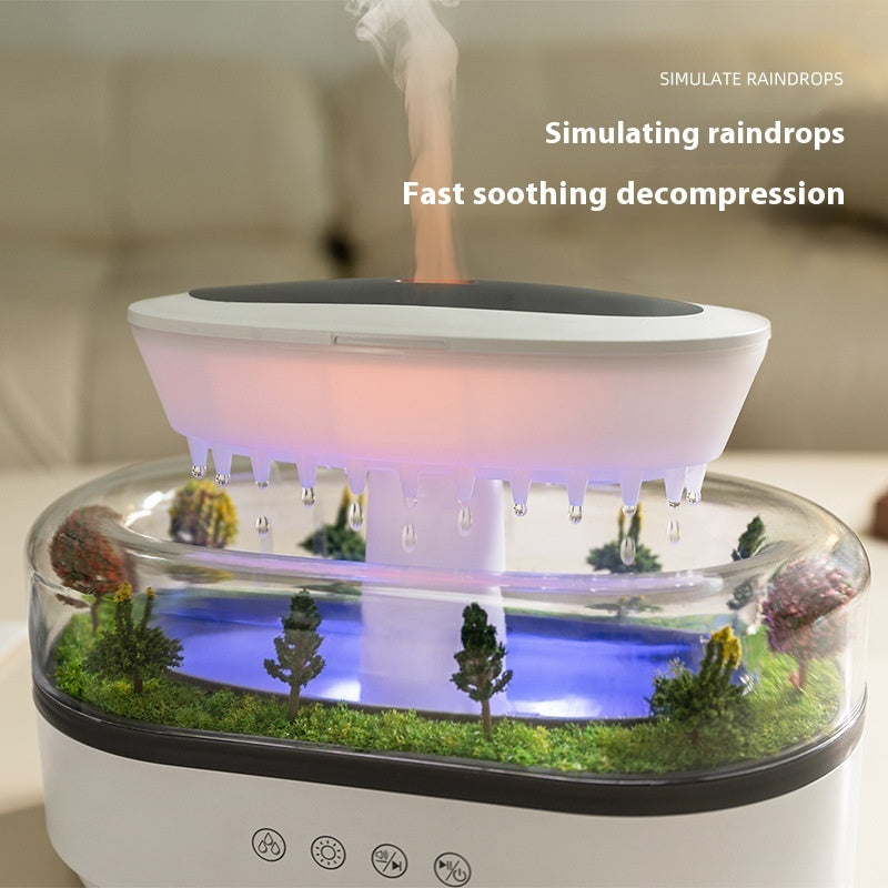 Revive Massager Aroma Diffuser with White Noise and LED Lights – Raindrop Mist Humidifier for Sleep, Relaxation & Stress Relief