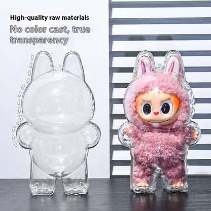 Transparent Protective Shell Standing Sitting Protection Cover Dustproof Backpack Hanging Ornament